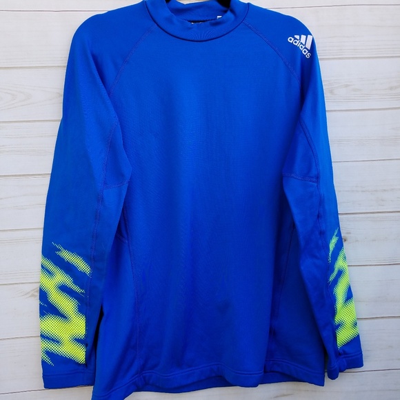 adidas Other - Adidas Climawarm shirt Large blue/green reflective